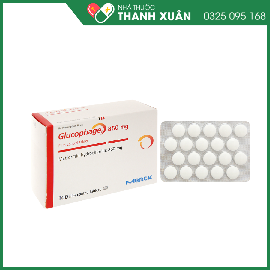Thuốc Glucophage 850mg điều trị tiểu đường tuýp II